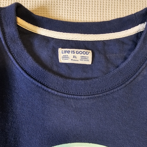 Life Is Good | Mountainside Oval Simply True Fleece Pullover Crewneck Sweatshirt - Picture 8 of 9